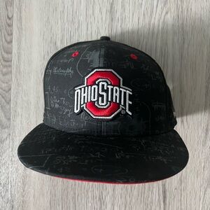 Ohio State Hat Nike True Black Adjustable SnapBack Silver Nike Swoosh